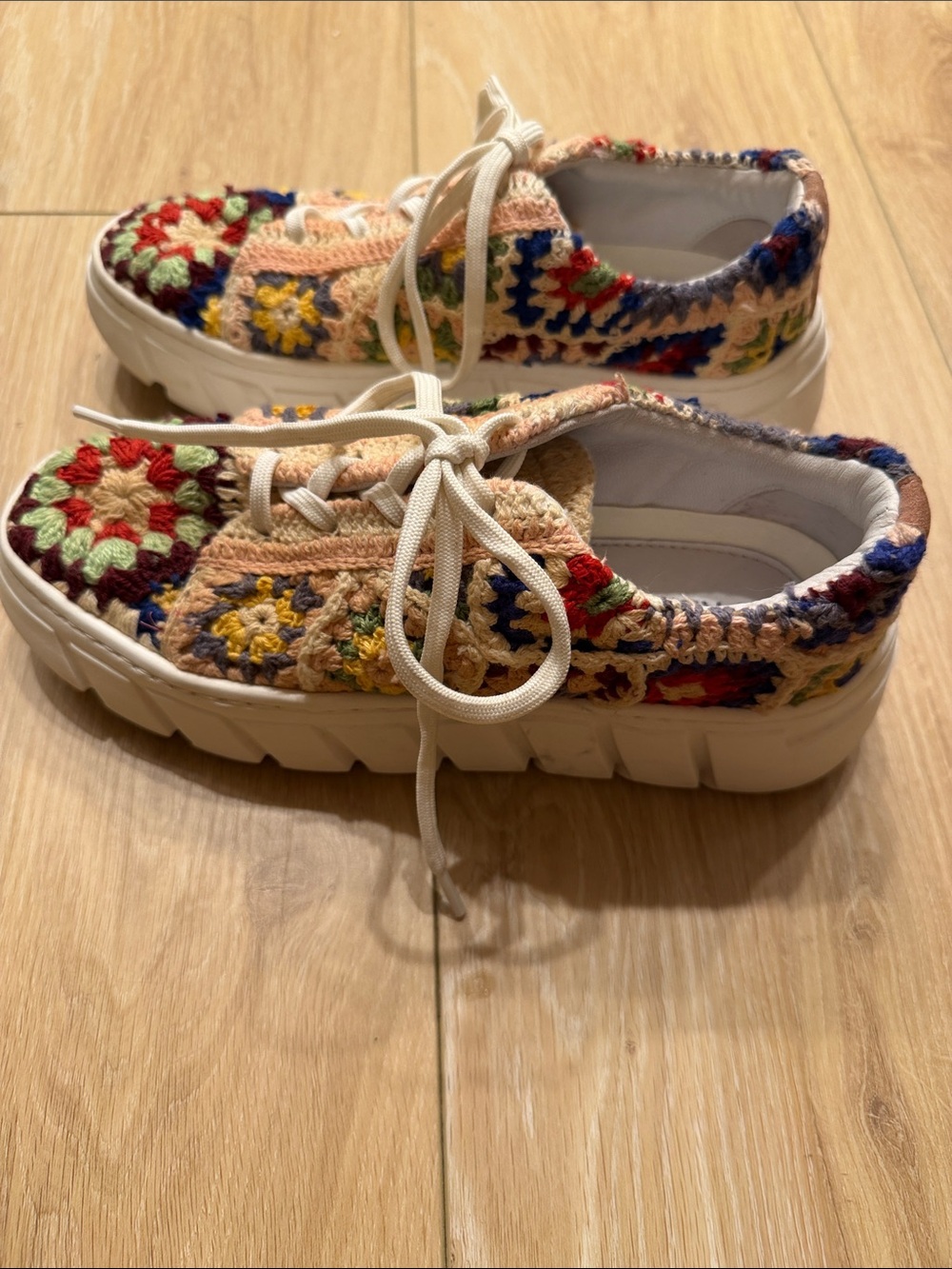 Free People Multicolor Crochet Knit Sneakers - Picture 4 of 8